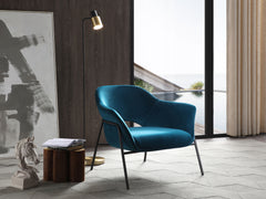 Whiteline Karla Leisure Armchair Blue | Grey